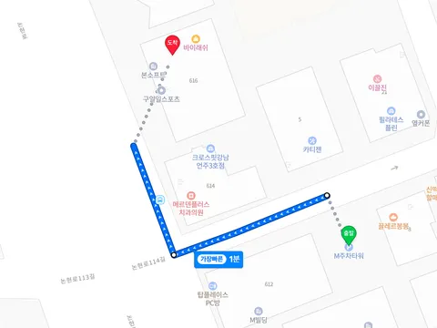 M주차타워 약도